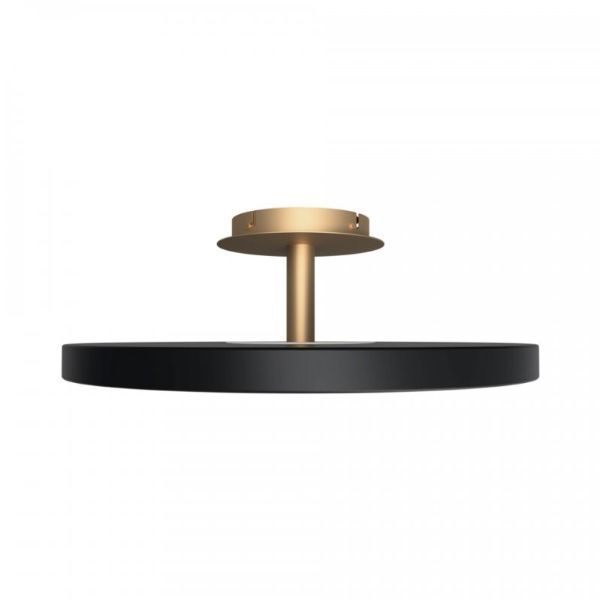 Duży czarny plafon Asteria Up L o średnicy 60 cm