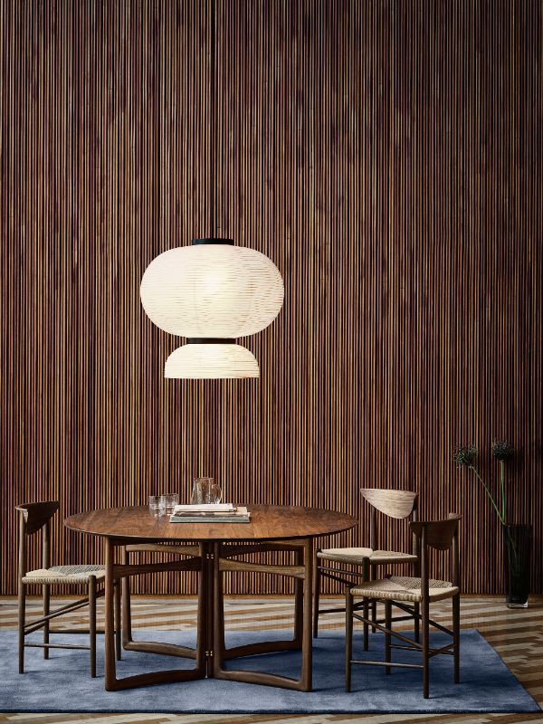 Duży lampion wiszący Formakami JH5 inspirowany stylem japandi