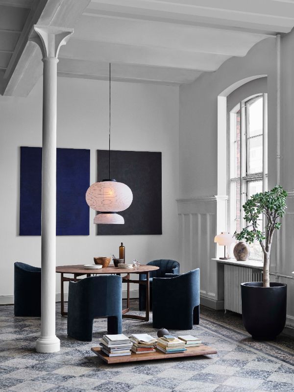 Duży lampion wiszący Formakami JH5 inspirowany stylem japandi