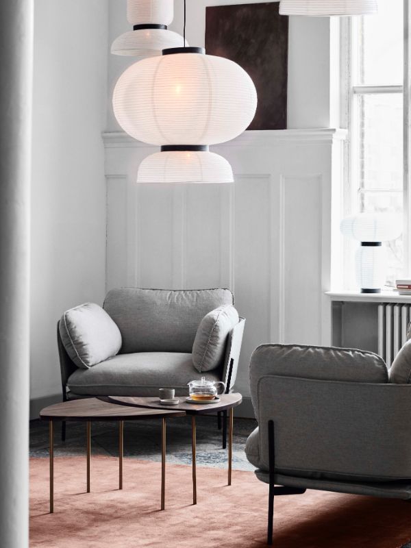 Duży lampion wiszący Formakami JH5 inspirowany stylem japandi