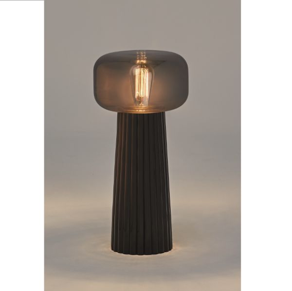 Elegancka lampa stołowa Faro z ceramiczną podstawą