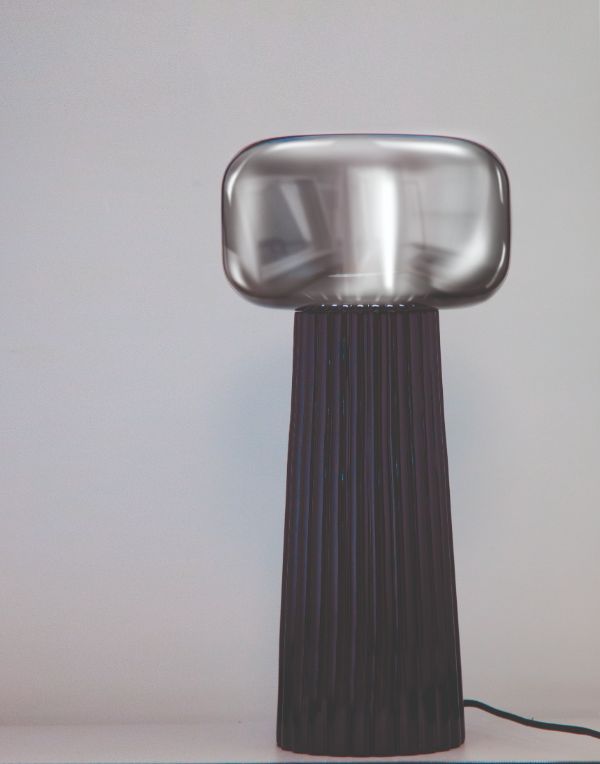 Elegancka lampa stołowa Faro z ceramiczną podstawą