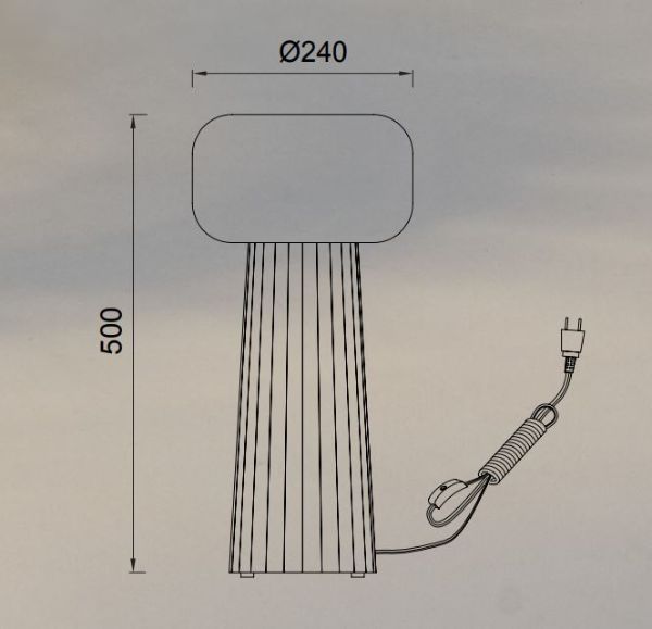 Elegancka lampa stołowa Faro z ceramiczną podstawą