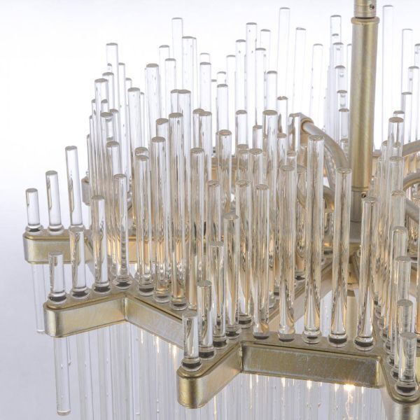 Elegancka wisząca lampa Reykjavik z dekoracyjnymi szklanymi rurkami