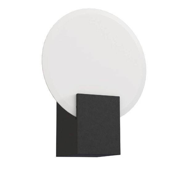 Elegancki czarny kinkiet Hester od Nordlux z hartowanego szkła i klasą szczelności IP44