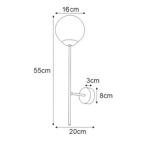 Elegancki czarny kinkiet Savoy