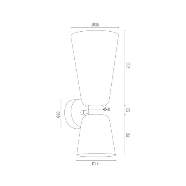 Elegancki kinkiet Reno z srebrną podstawą i mlecznymi kloszami