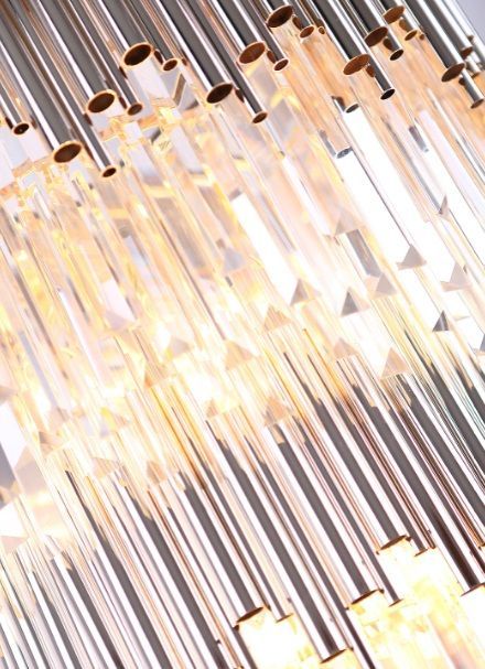 Elegancki złoty kinkiet Vogue z kryształkami