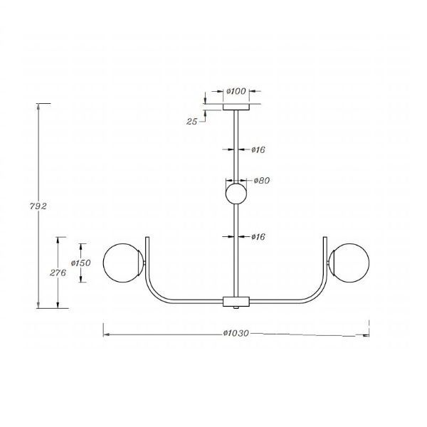 Elegancki żyrandol Rendez-vous 8 w złotym wykończeniu z mlecznymi kloszami