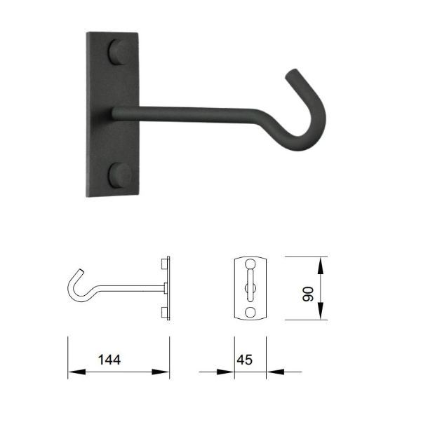 Haczyk ścienny Kinké do montażu lamp ogrodowych