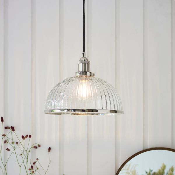 Industrialna lampa wisząca Hansen z dużym kloszem