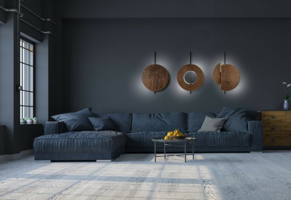 Kinkiet Sunset A wykonany z metalu i drewna