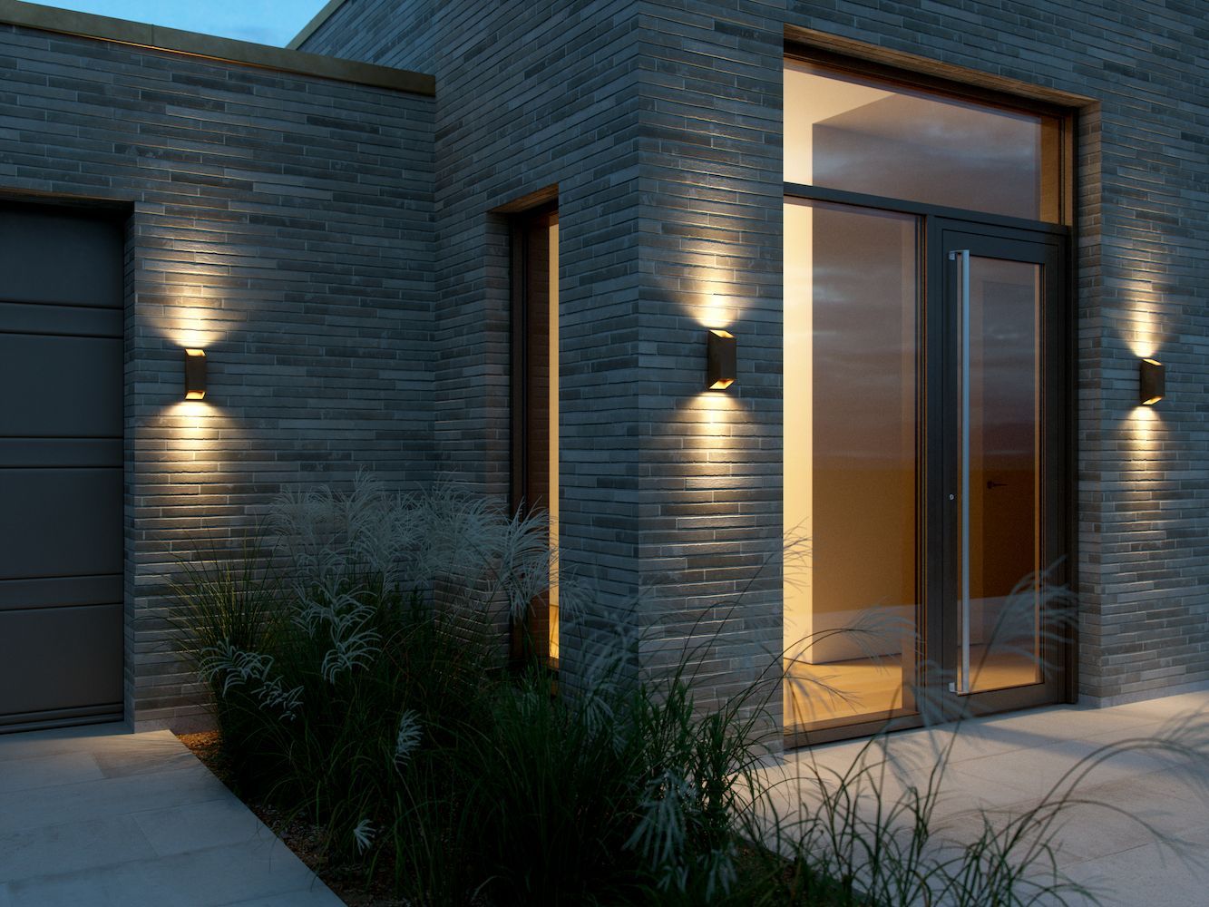 Kinkiet zewnętrzny Nico Square w rdzawym odcieniu o klasie szczelności IP54