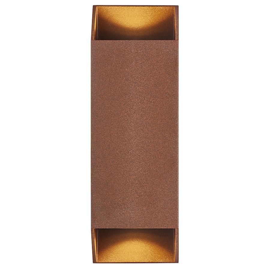 Kinkiet zewnętrzny Nico Square w rdzawym odcieniu o klasie szczelności IP54