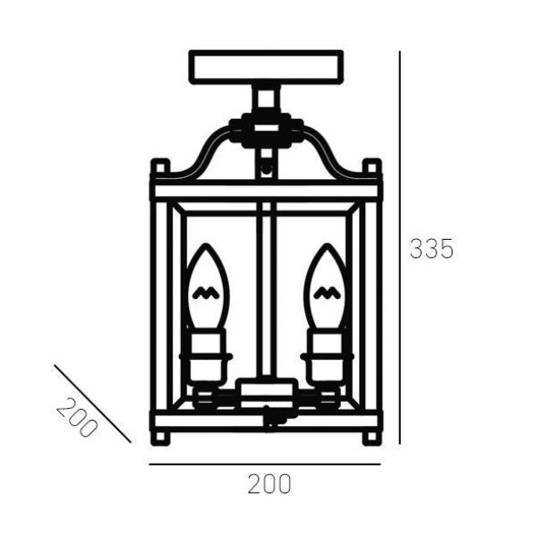 Klasyczna srebrna lampa sufitowa New York
