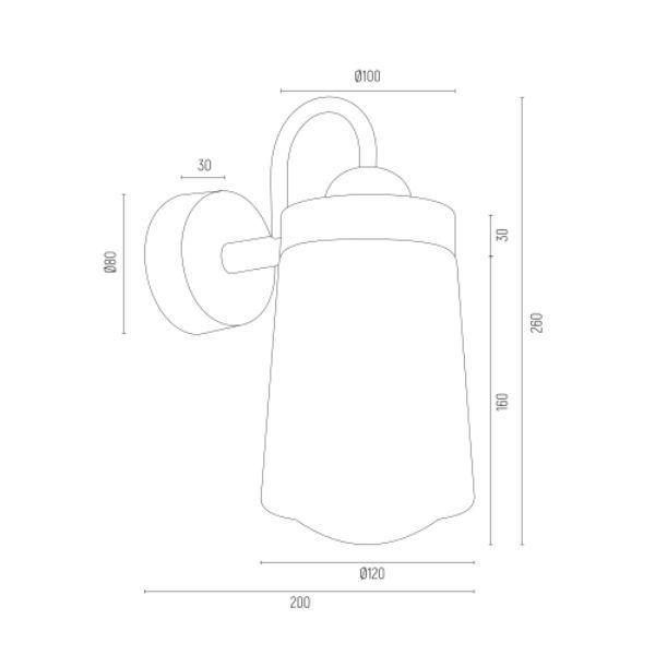 Klasyczny złoty kinkiet Pasadena z mlecznym kloszem