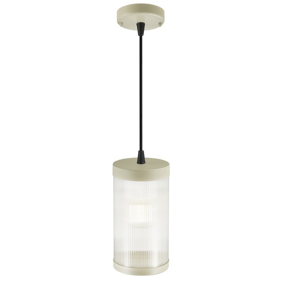 Kremowa lampa wisząca Coupar o klasie szczelności IP54