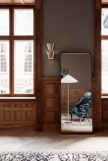 Lampa stojąca 9602 z jasnym abażurem