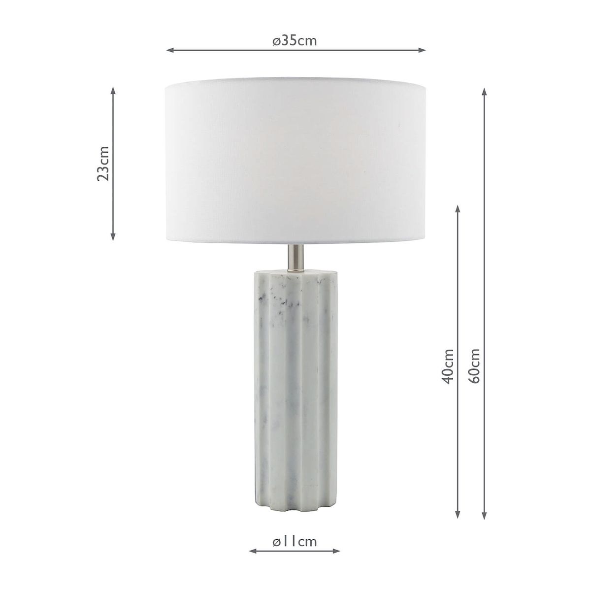 Lampa stołowa Erebus do wnętrz z marmurem
