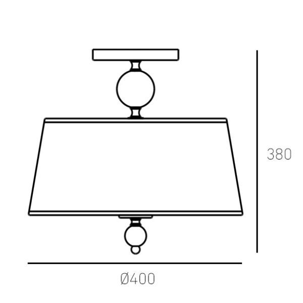 Lampa sufitowa Cancun z białym abażurem
