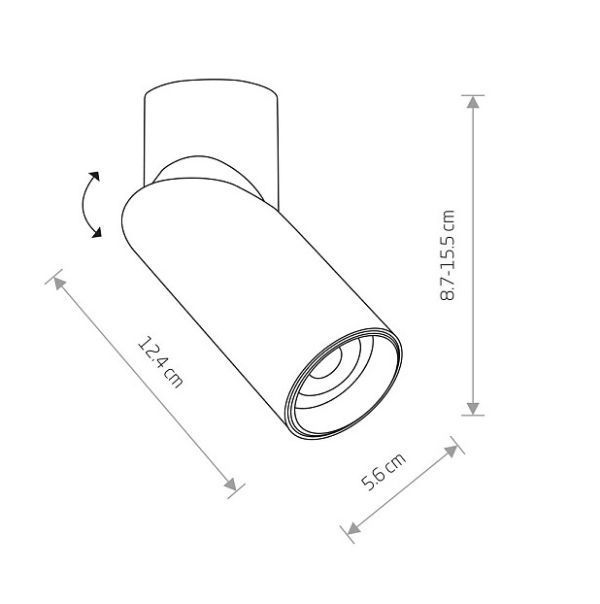 Lampa sufitowa India w formie reflektora.