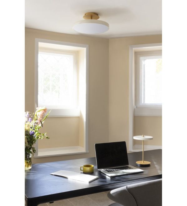 Lampa sufitowa LED Asteria Up M w kolorze perłowej bieli