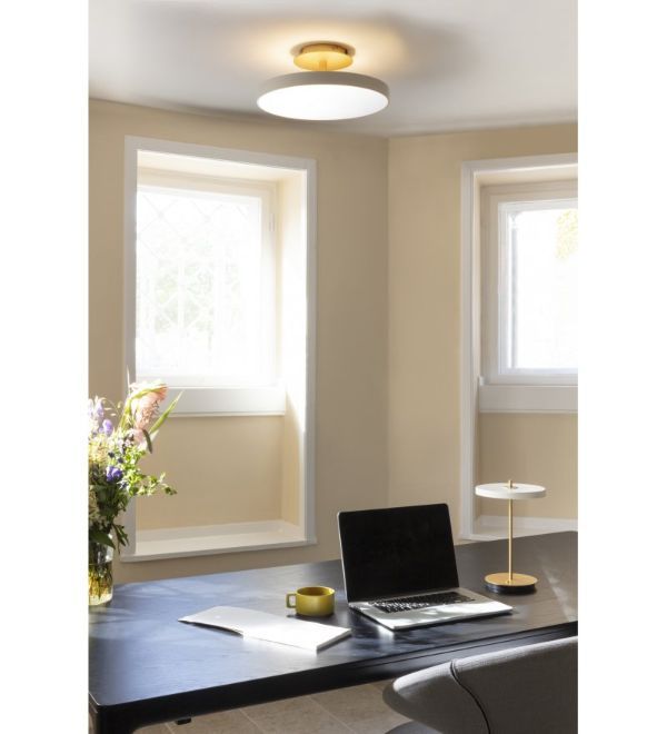 Lampa sufitowa LED Asteria Up M w kolorze perłowej bieli