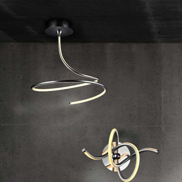 Lampa sufitowa Nastro LED Maytoni w kolorze srebrnym – outlet