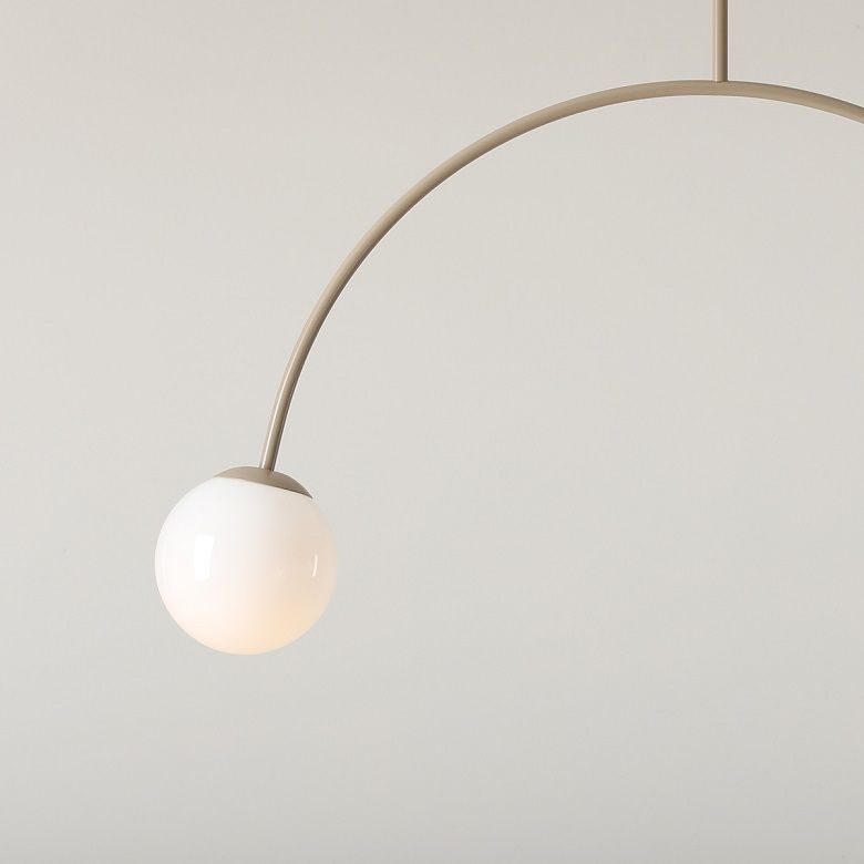 Lampa sufitowa nowoczesna Una 2 - beżowa, nad wyspę
