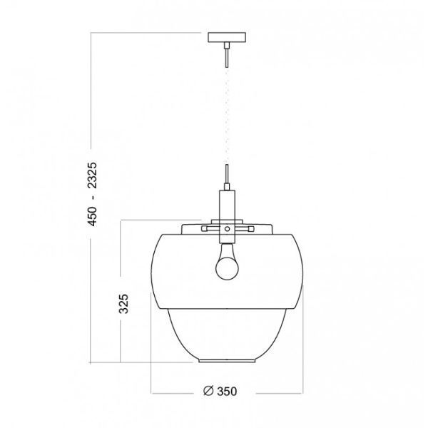 Lampa wisząca Ariel Wide - do salonu Modern Classic