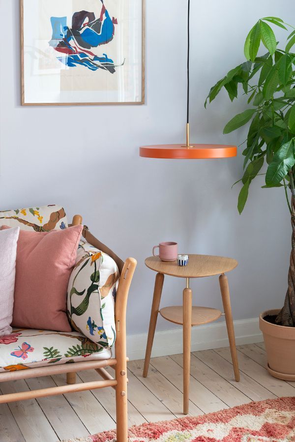 Lampa wisząca Asteria z pomarańczowym kloszem i oświetleniem LED