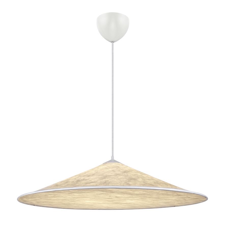 Lampa wisząca Hill od DFTP z szerokim kloszem wykonanym z materiału Tyvek