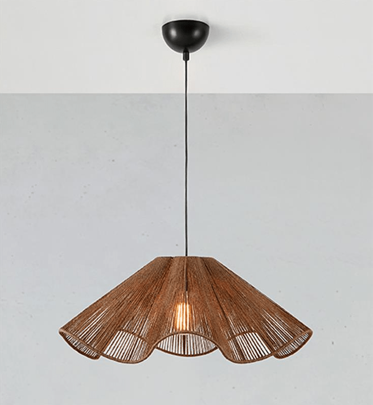 Lampa wisząca Nami - jutowy klosz do gabinetu