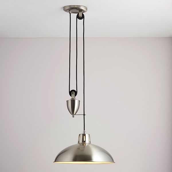 Lampa wisząca Polka Rise&Fall w kolorze satynowego niklu