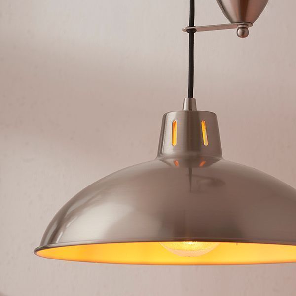 Lampa wisząca Polka Rise&Fall w kolorze satynowego niklu