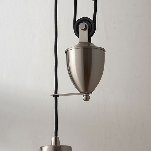 Lampa wisząca Polka Rise&Fall w kolorze satynowego niklu