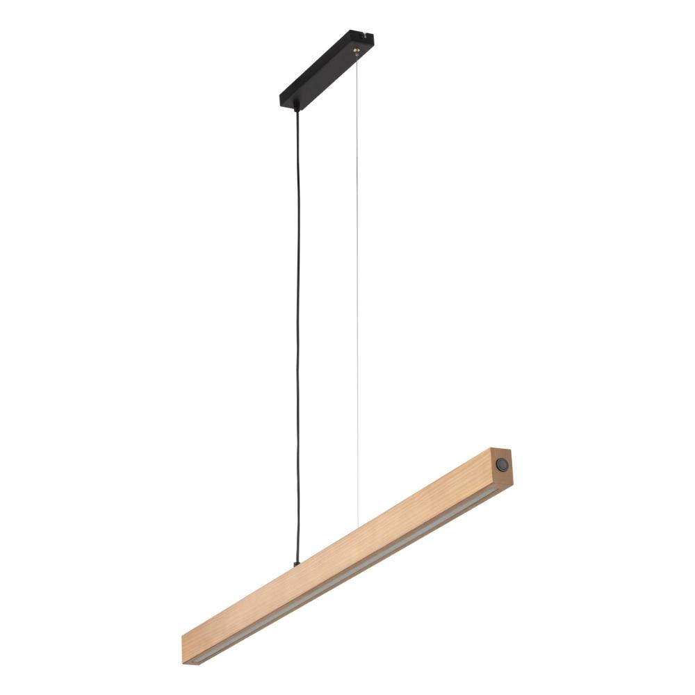 Lampa wisząca Teo - drewniana listwa nad stół