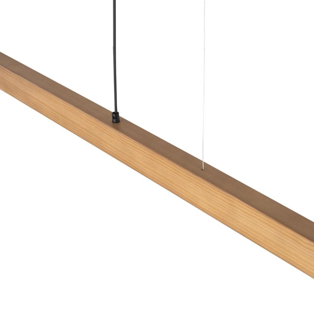 Lampa wisząca Teo - drewniana listwa nad stół