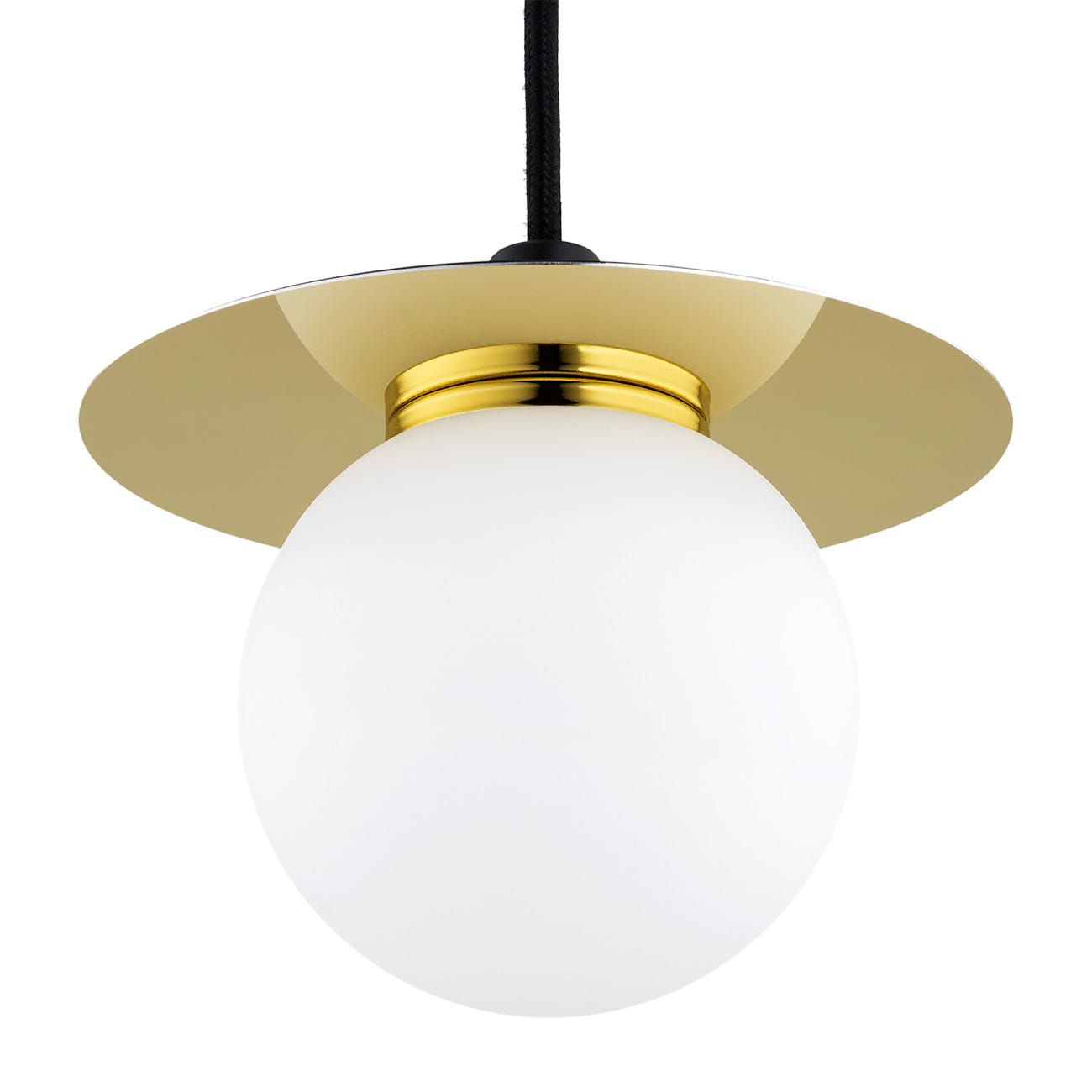 Lampa wisząca Trevi - złota, dysk nad komodę