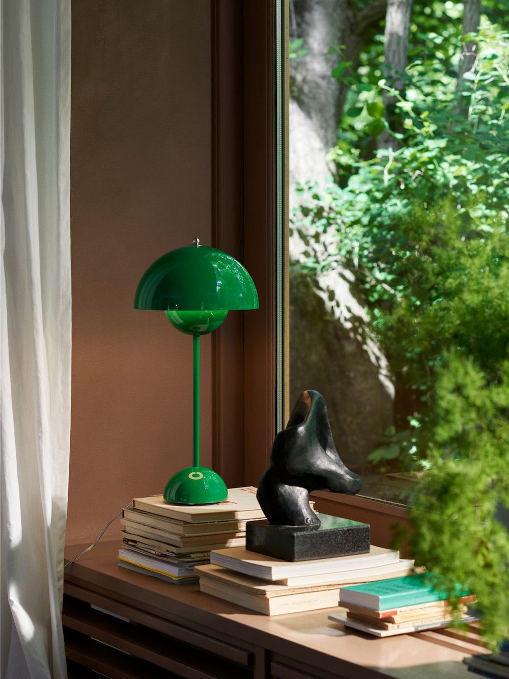 Legendarny zielony model lampy stołowej Flowerpot VP3 Signal