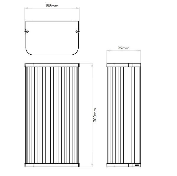 Mały kinkiet Avignon Square 300 z szklanym kloszem