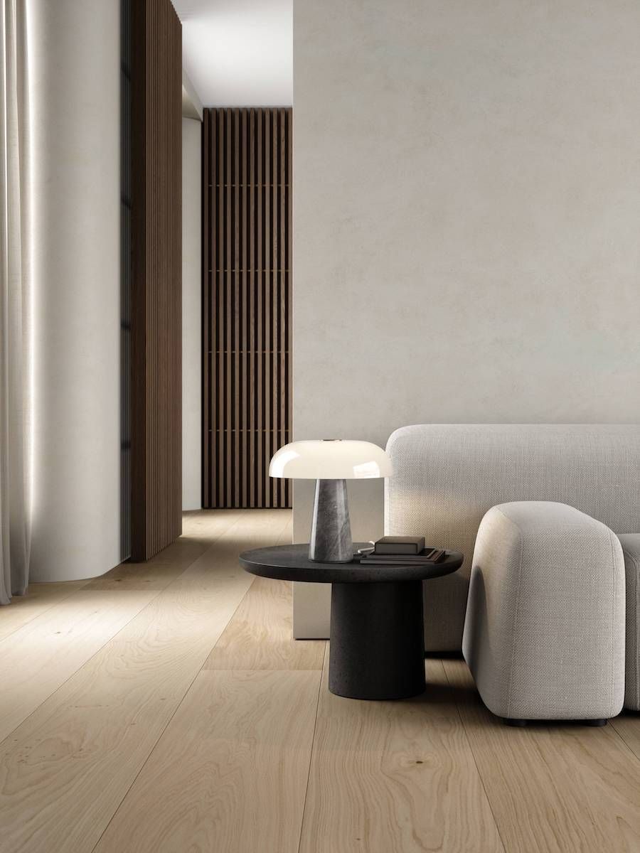 Marmurowa lampa stołowa Glossy od DFTP z kloszem ze szkła