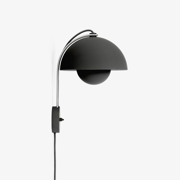 Matowy czarny kinkiet Flowerpot WP8