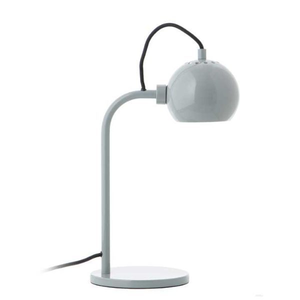 Miętowa, błyszcząca lampa stołowa Ball Single