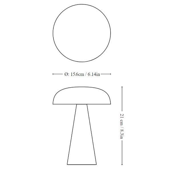 Mobilna czarna lampa stołowa Como SC53 z ładowaniem USB