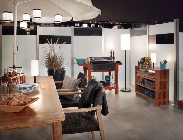 Mobilna lampa dekoracyjna na taras Leuchte – odporność IP44, ładowanie przez USB