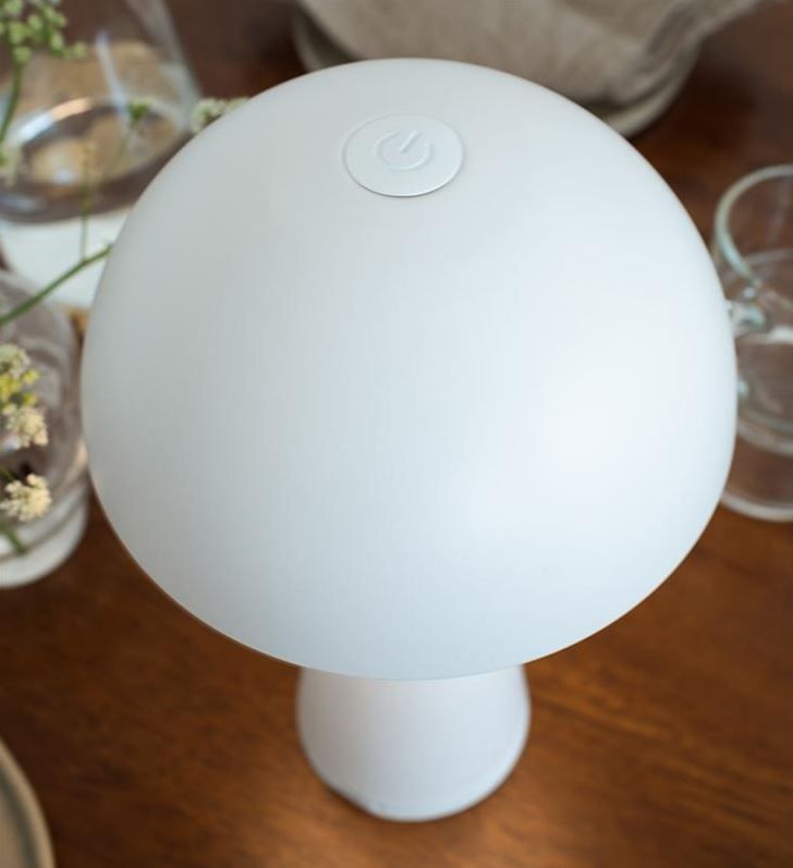 Mobilna lampa Fungi w matowej bieli