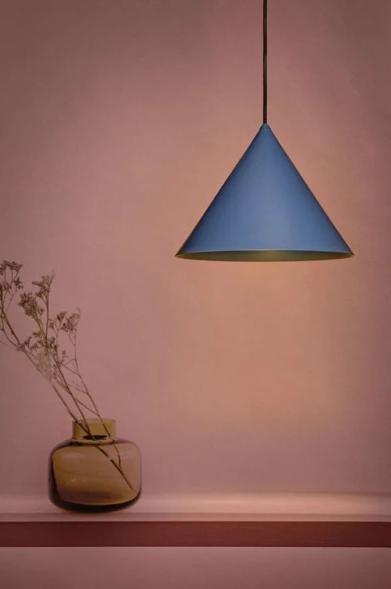 Niebieska lampa wisząca Konko Light o średnicy 60 cm