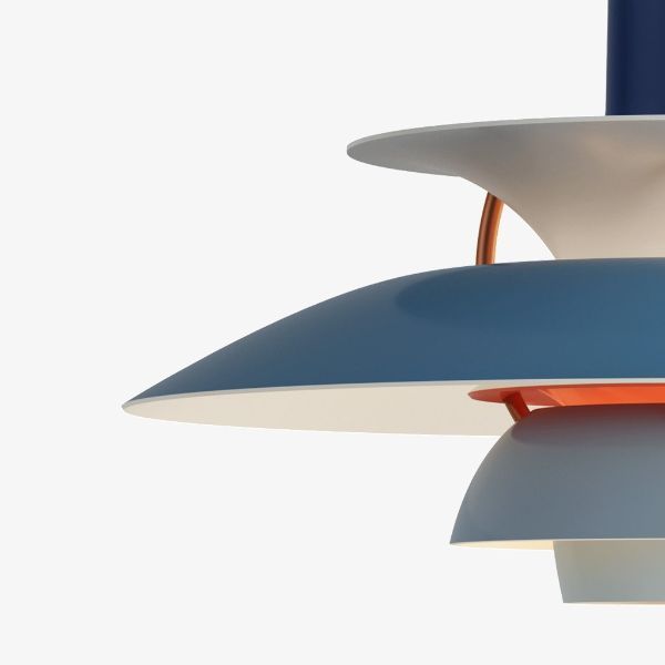 Niebieska lampa wisząca PH 5 Mini od Louis Poulsen