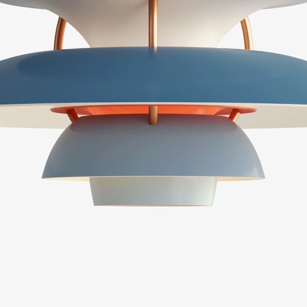 Niebieska lampa wisząca PH 5 Mini od Louis Poulsen
